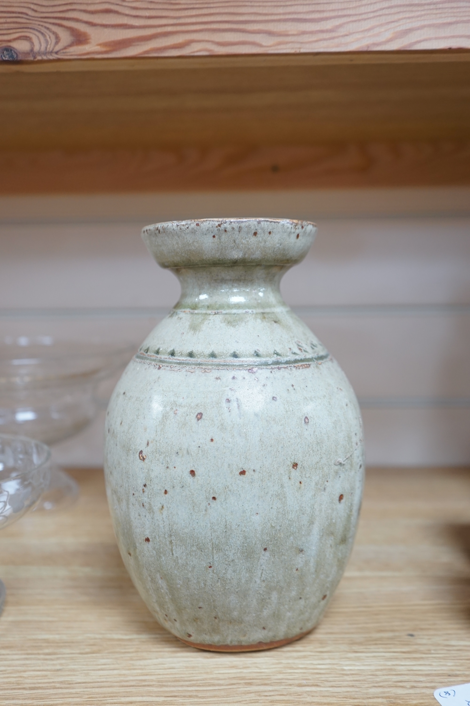 Richard Batterham (1936-2021), a Stoneware studio pottery vase, 23cm high. Condition - good